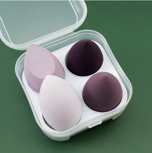 Set de 4 Esponjas de Maquillaje (Para Seco y Húmedo)