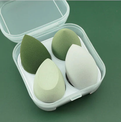 Set de 4 Esponjas de Maquillaje (Para Seco y Húmedo)