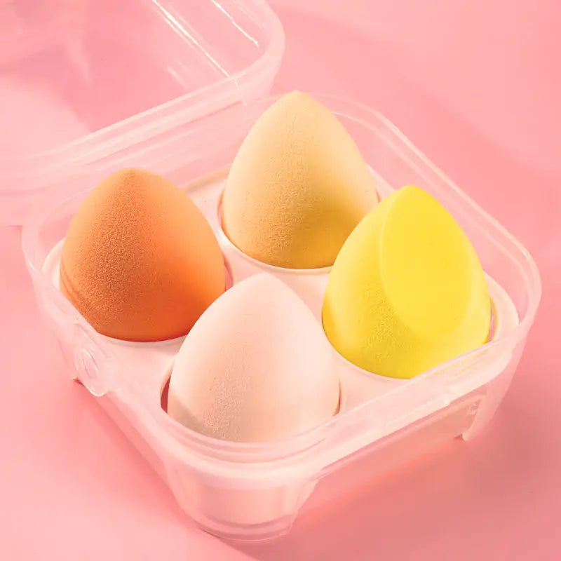 Set de 4 Esponjas de Maquillaje (Para Seco y Húmedo)