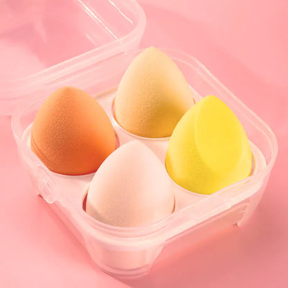 Set de 4 Esponjas de Maquillaje (Para Seco y Húmedo)