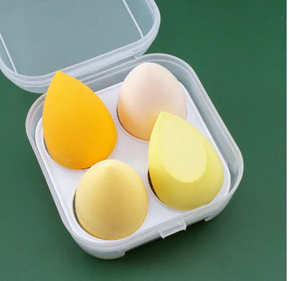 Set de 4 Esponjas de Maquillaje (Para Seco y Húmedo)
