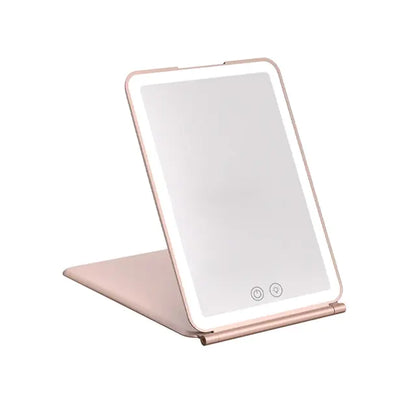 Espejo de Maquillaje Plegable con Luz LED Táctil