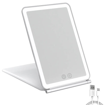 Espejo de Maquillaje Plegable con Luz LED Táctil