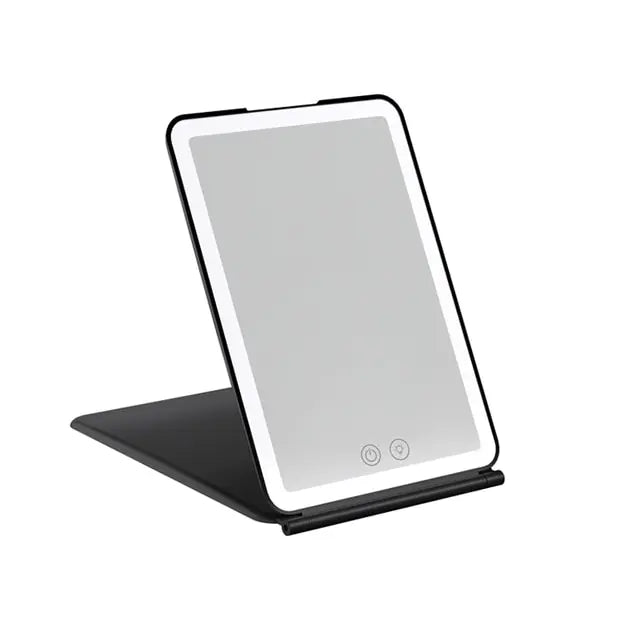 Espejo de Maquillaje Plegable con Luz LED Táctil