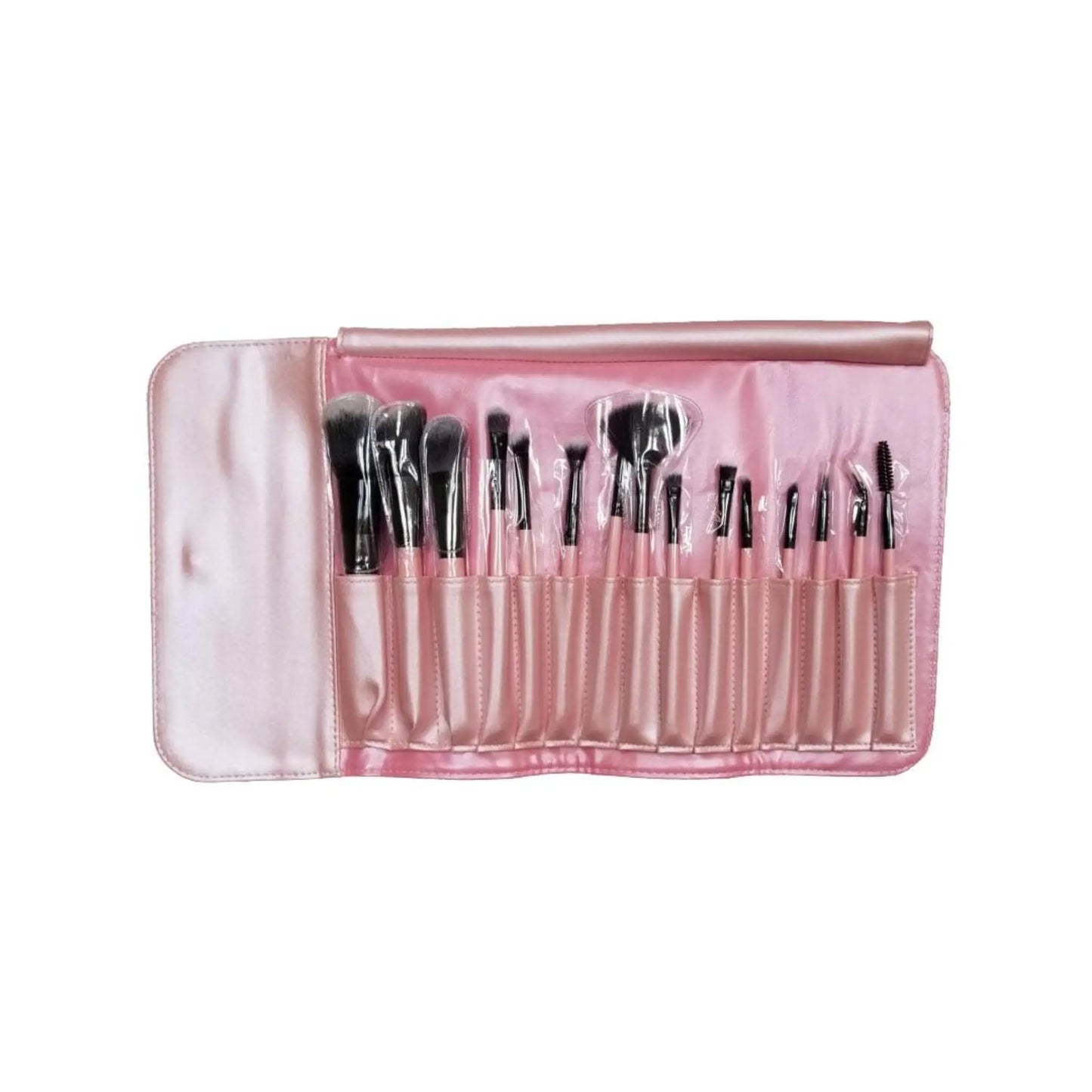 Set de 15 Brochas de Maquillaje Profesionales (Sintéticas)