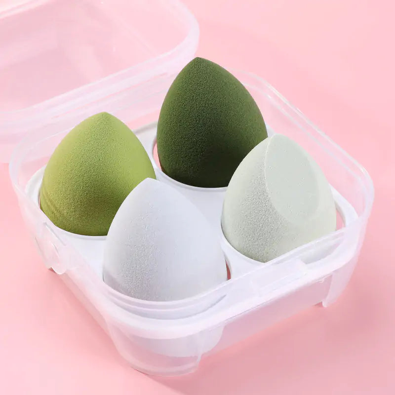 Set de 4 Esponjas de Maquillaje (Para Seco y Húmedo)